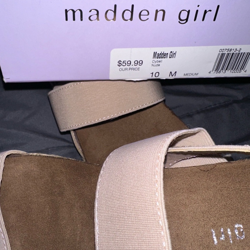 Madden Girl Beige Strap Sandals